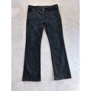 Tommy Hilfiger Flare Jeans Size 12 Mid Rise Dark Wash, Y2K, Casual